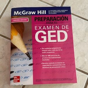 McGraw Hill GED Exam Preparation Book - Pink Cover